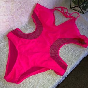 Apollo Monokini Swimsuit BRIGHT PINK XL